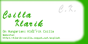 csilla klarik business card